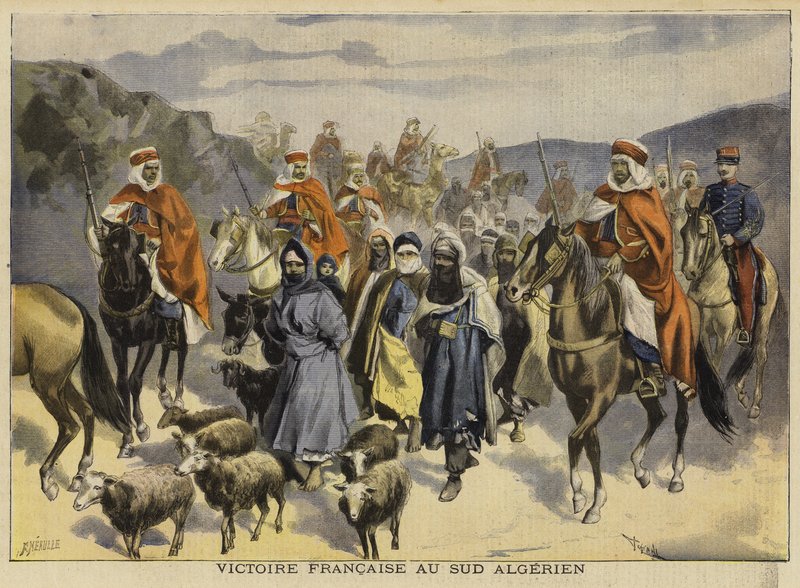दक्षिणी अल्जीरिया में फ्रांसीसी जीत, 1897 द्वारा फ्रेंच स्कूल