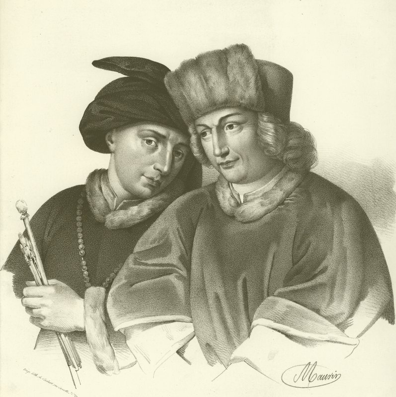 हुबर्ट (1366-1426) और जान वैन आइक (1370-1441), फ्लेमिश कलाकार द्वारा फ्रेंच स्कूल