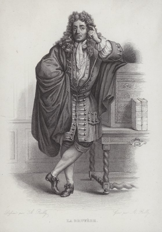 जीन डे ला ब्रुएरे, फ्रांसीसी दार्शनिक, नैतिकतावादी और लेखक (उत्कीर्णन) द्वारा फ्रेंच स्कूल