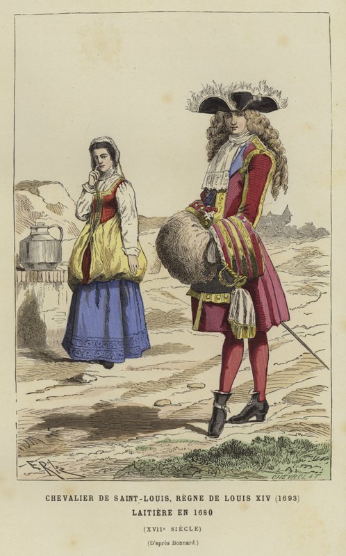 नाइट ऑफ़ द ऑर्डर ऑफ़ सेंट लुइस, लुई XIV का शासनकाल, 1693 और डेरीमैड, 1680 द्वारा फ्रेंच स्कूल