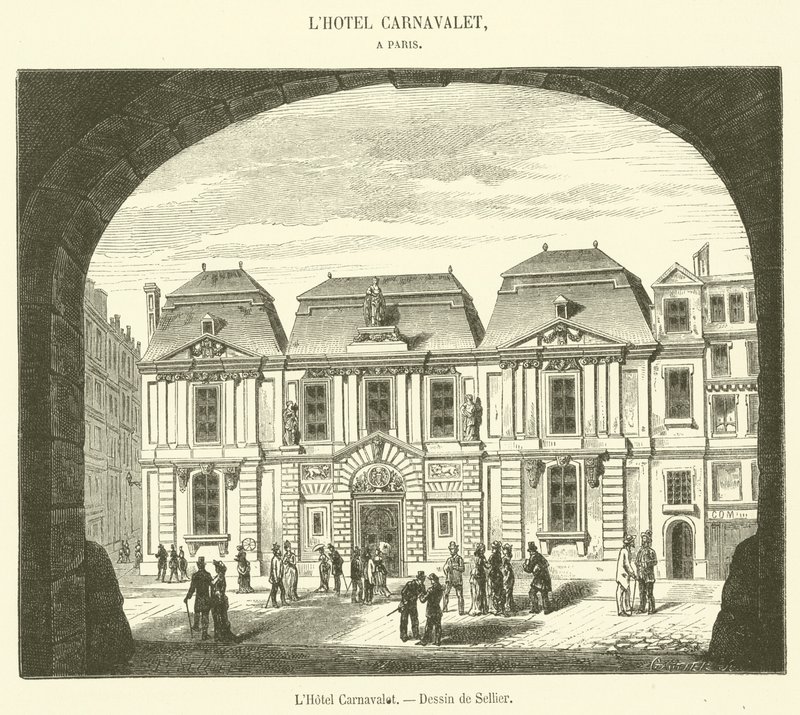 L'Hotel Carnavalet (उत्कीर्णन) द्वारा फ्रेंच स्कूल