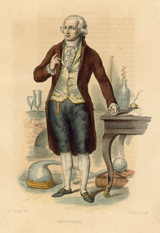 Lavoisier (रंगीन उत्कीर्णन) द्वारा फ्रेंच स्कूल