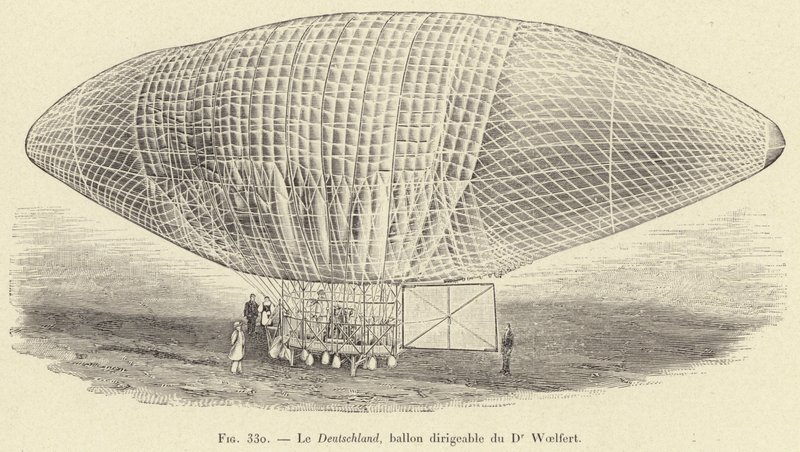 द ड्यूशलैंड, डॉ वोल्फर्ट की हवाई पोत (उत्कीर्णन) द्वारा फ्रेंच स्कूल