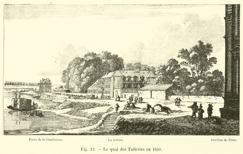 1650 में Quai des Tuileries द्वारा फ्रेंच स्कूल