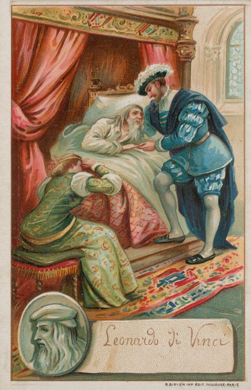 लियोनार्डो दा विंची, इतालवी पुनर्जागरण कलाकार, वैज्ञानिक और लेखक (1452-1519) द्वारा फ्रेंच स्कूल