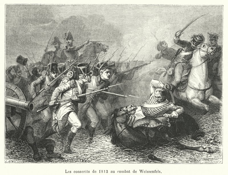 वीसेनफेल्स (उत्कीर्णन) की लड़ाई में 1813 की रचनाएँ द्वारा फ्रेंच स्कूल
