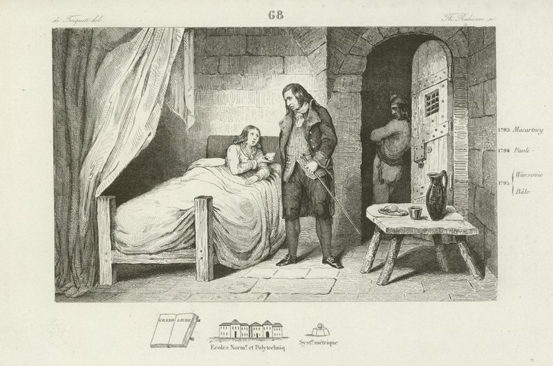 फ्रांस के लुई सोलहवें, बीमार और कैद, c1795 द्वारा फ्रेंच स्कूल