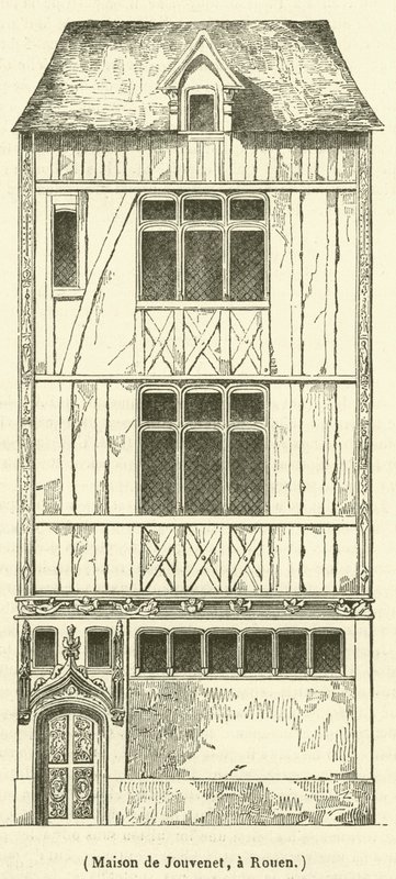 Maison de Jouvenet, रूएन में (उत्कीर्णन) द्वारा फ्रेंच स्कूल