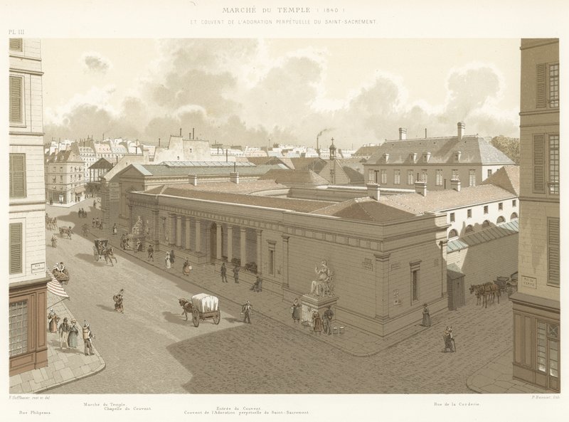 मंदिर का मार्च, 1840, और धन्य संस्कार के सतत पालन का सम्मेलन द्वारा फ्रेंच स्कूल