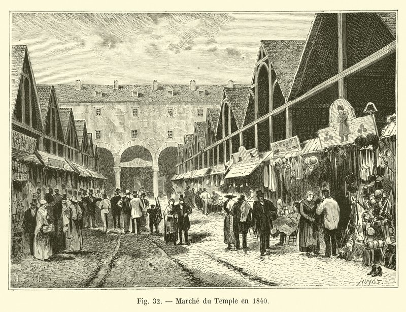 1840 में मंदिर का मार्च द्वारा फ्रेंच स्कूल