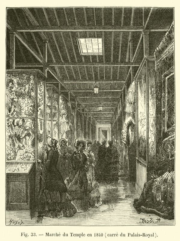 1840 में मंदिर का मार्च, पालिस-रॉयल का वर्ग द्वारा फ्रेंच स्कूल