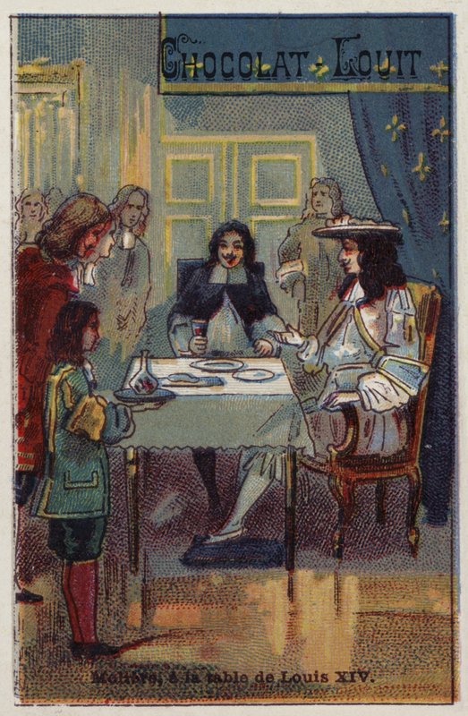 लुई XIV की मेज पर Moliere द्वारा फ्रेंच स्कूल