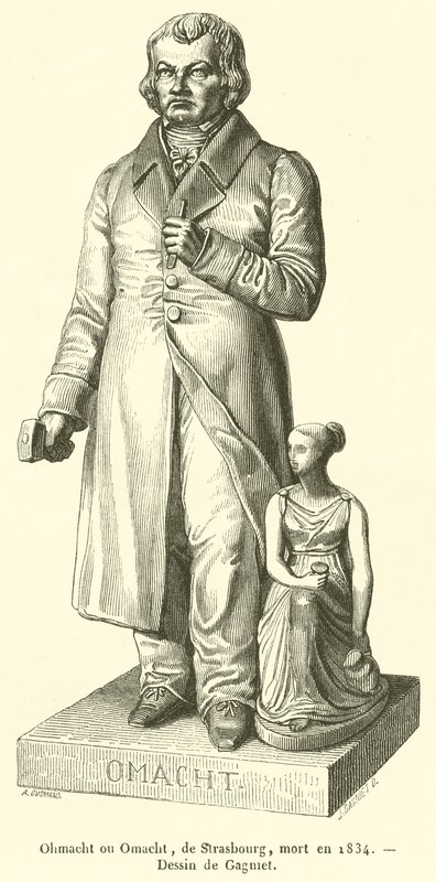 ओहमाच या ओमाच्ट, डे स्ट्रासबर्ग, मोर्ट एन 1834 (उत्कीर्णन) द्वारा फ्रेंच स्कूल