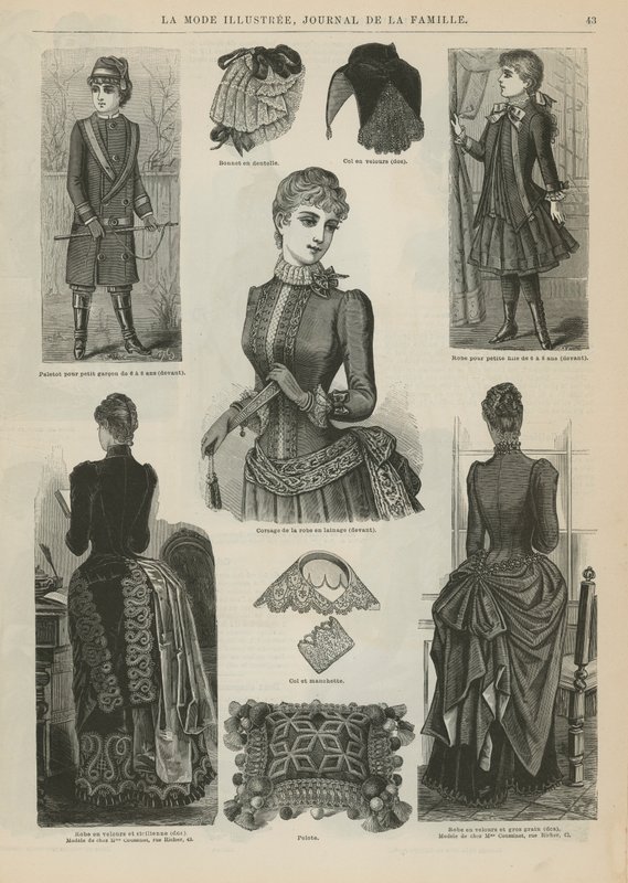 पेज ला मोड इलस्ट्र्री से, 1885 द्वारा फ्रेंच स्कूल