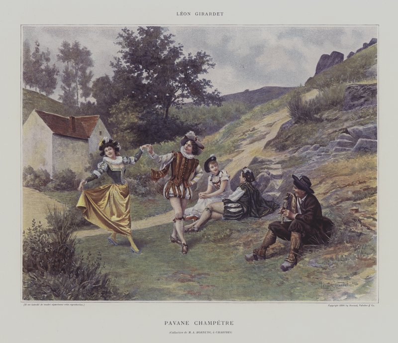 पवने चंपेट्रे (रंगीन लिथो) द्वारा फ्रेंच स्कूल