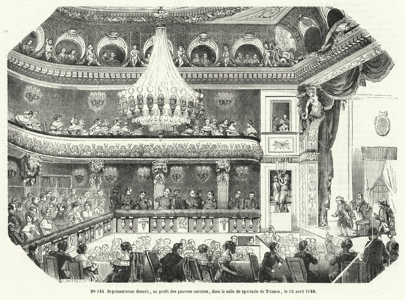 Trianon, Versailles में गरीब श्रमिकों के लाभ के लिए दिया गया प्रदर्शन द्वारा फ्रेंच स्कूल