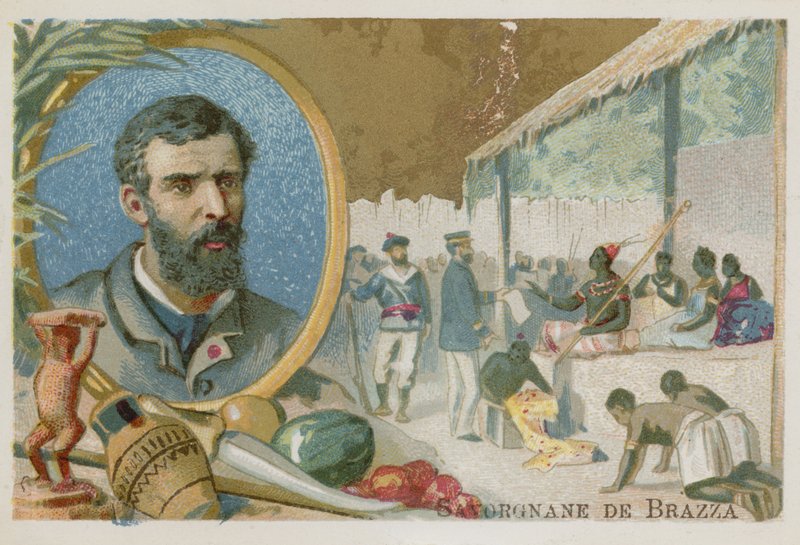 Pierre Savorgnan de Brazza, इतालवी मूल के फ्रांसीसी खोजकर्ता हैं द्वारा फ्रेंच स्कूल