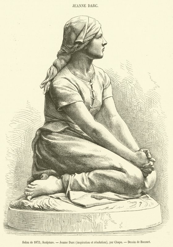 1872 का सैलून, मूर्तिकला, जीन डार्क, प्रेरणा और संकल्प (उत्कीर्णन) द्वारा फ्रेंच स्कूल