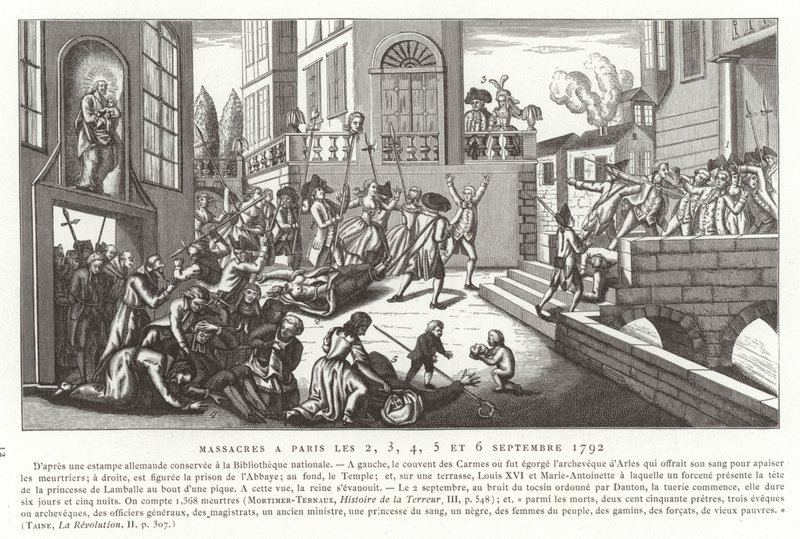 सितंबर नरसंहार, पेरिस, फ्रांसीसी क्रांति, 1792 द्वारा फ्रेंच स्कूल
