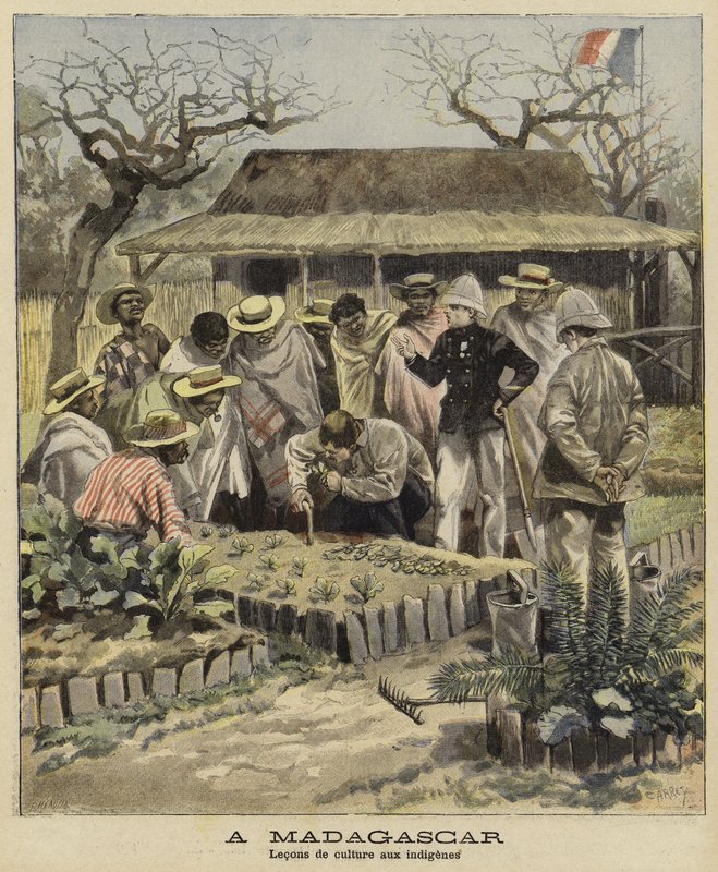 शिक्षण मूल निवासी कृषि तकनीक, मेडागास्कर, 1897 द्वारा फ्रेंच स्कूल