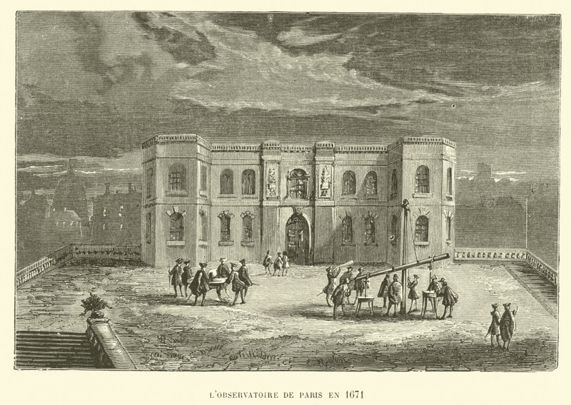 1671 में पेरिस की वेधशाला (उत्कीर्णन) द्वारा फ्रेंच स्कूल