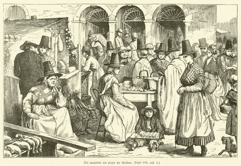 वेल्स में चलना (उत्कीर्णन) द्वारा फ्रेंच स्कूल