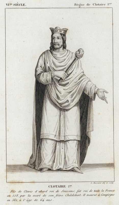 VI सिएकल, क्लॉटेयर I का शासनकाल, क्लॉटेयर I (उत्कीर्णन) द्वारा फ्रेंच स्कूल