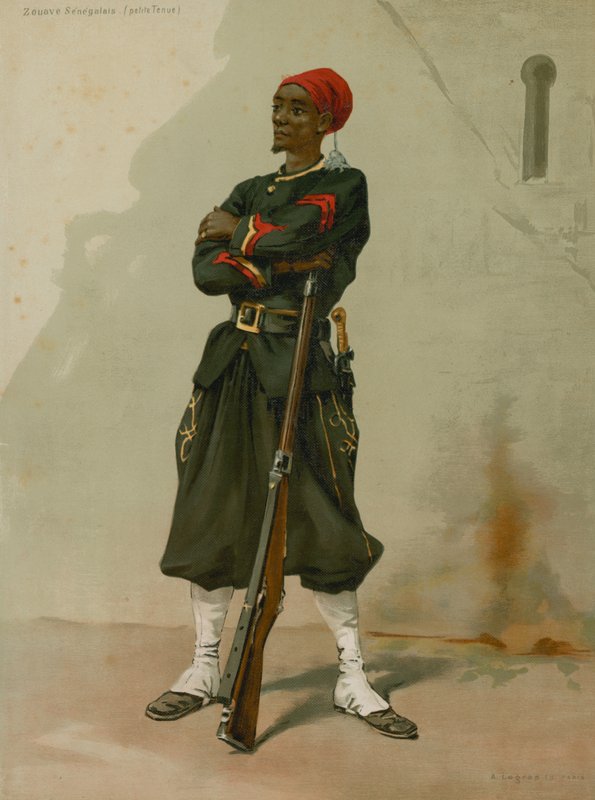 सेनेगल Zouave, थोड़ा संगठन द्वारा फ्रेंच स्कूल