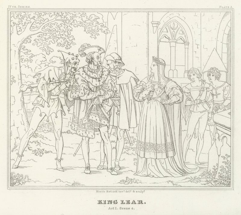 किंग लियर, एक्ट I, सीन 4 (उत्कीर्णन) द्वारा फ्रेडरिक अगस्त मोरित्ज़ रिट्ज़स्च
