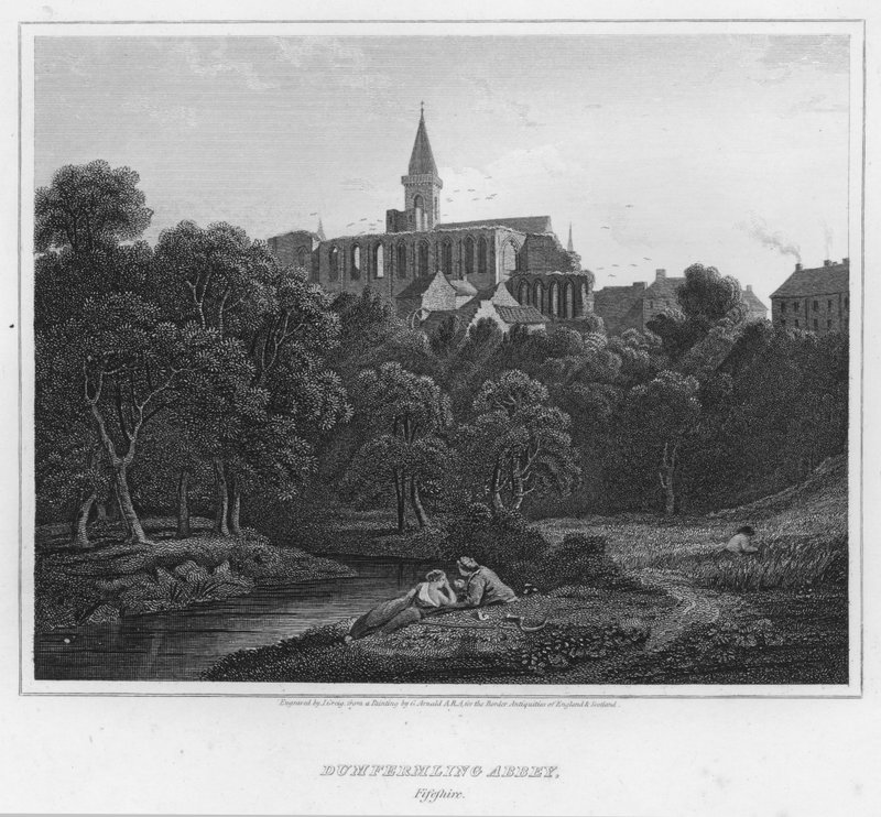 Dumfermling अभय, Fifeshire (उत्कीर्णन) द्वारा जॉर्ज (बाद) अर्नाल्डो