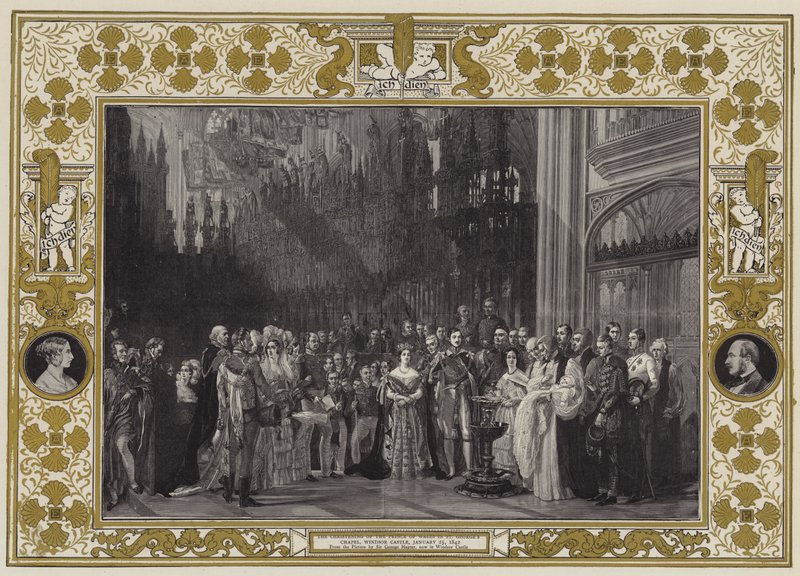 25 जनवरी 1842 को सेंट जॉर्ज चैपल, विंडसर कैसल में वेल्स के राजकुमार का नाम द्वारा जॉर्ज हैटर