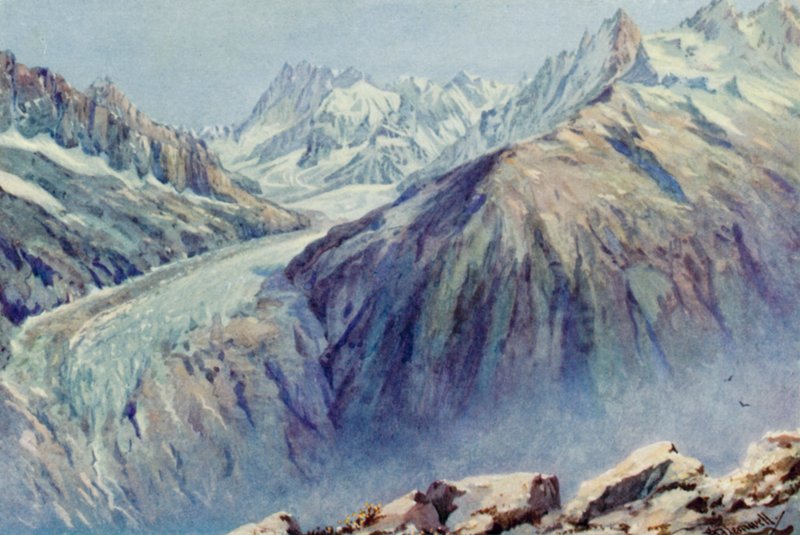 ला फ्लेगेरे (रंग लिथो) से मेर डी ग्लास द्वारा जॉर्ज जैक्सन फ्लेमवेल
