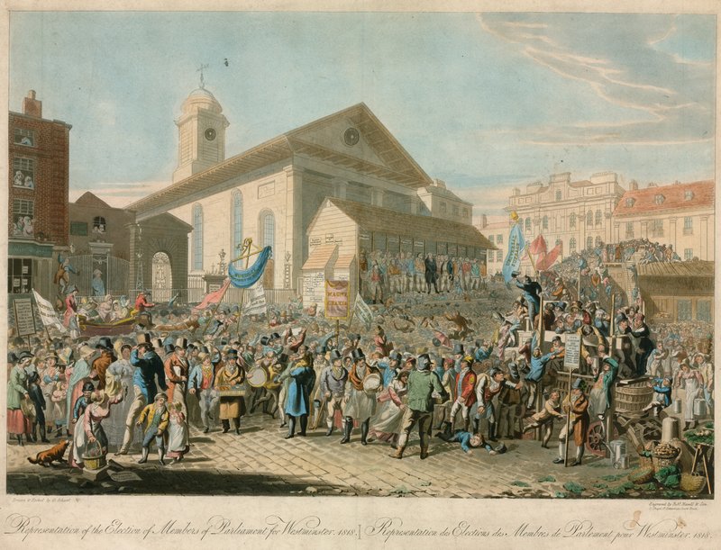 वेस्टमिंस्टर, 1818 के लिए संसद सदस्यों के चुनाव का प्रतिनिधित्व द्वारा जॉर्ज द एल्डर शार्प
