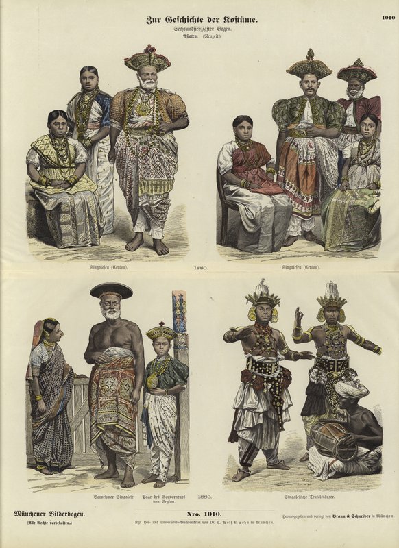 सीलोनियों की वेशभूषा, 1880 द्वारा जर्मन स्कूल