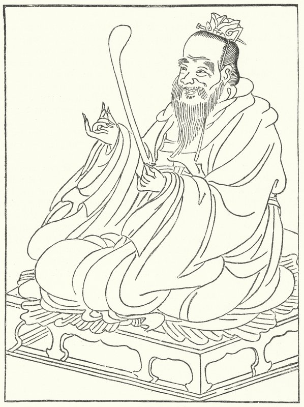 कन्फ्यूशियस, प्राचीन चीनी दार्शनिक (551-479 ईसा पूर्व) (उत्कीर्णन) द्वारा जर्मन स्कूल