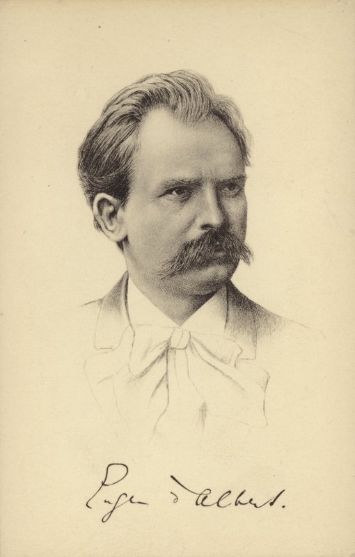 यूजीन डी अल्बर्ट, स्कॉटिश-जनित जर्मन पियानोवादक और संगीतकार (1864-1932) द्वारा जर्मन स्कूल