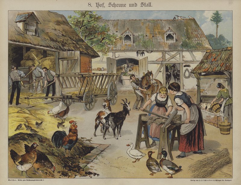 फार्म (रंग लिथो) द्वारा जर्मन स्कूल