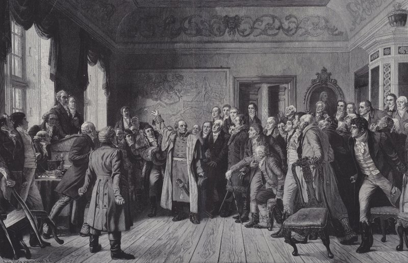 5 फरवरी 1813 को कोनिग्सबर्ग में पूर्वी प्रशिया के एस्टेटर्स के लिए जनरल योरक्स का भाषण द्वारा जर्मन स्कूल