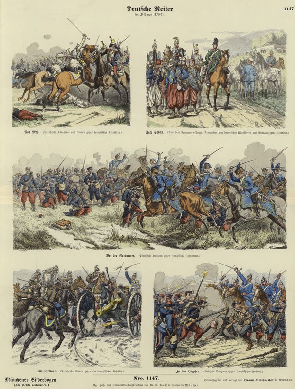 फ्रेंको-प्रशिया युद्ध, 1870-1871 की जर्मन घुड़सवार सेना द्वारा जर्मन स्कूल