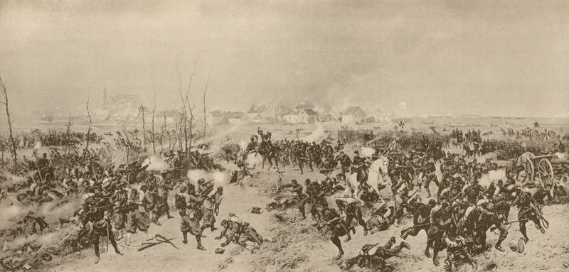 Loigny, फ्रेंको-प्रशिया युद्ध, दिसंबर 1870 में हंसमुख सैनिक द्वारा जर्मन स्कूल