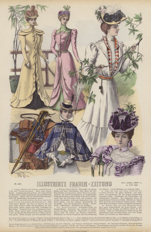 Illustrirte Frauen-Zeitung (रंग लिथो) के लिए चित्रण द्वारा जर्मन स्कूल