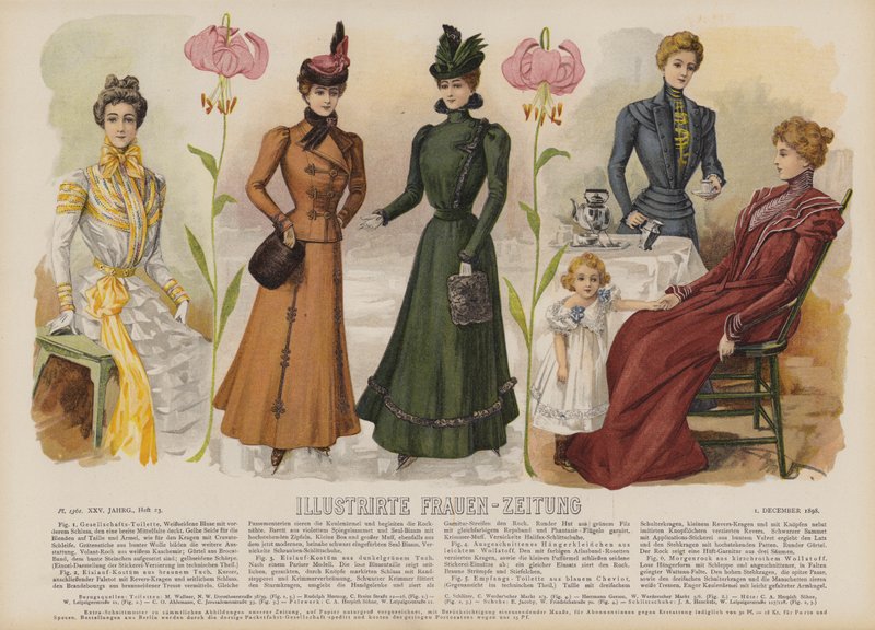 Illustrirte Frauen-Zeitung (रंग लिथो) के लिए चित्रण द्वारा जर्मन स्कूल