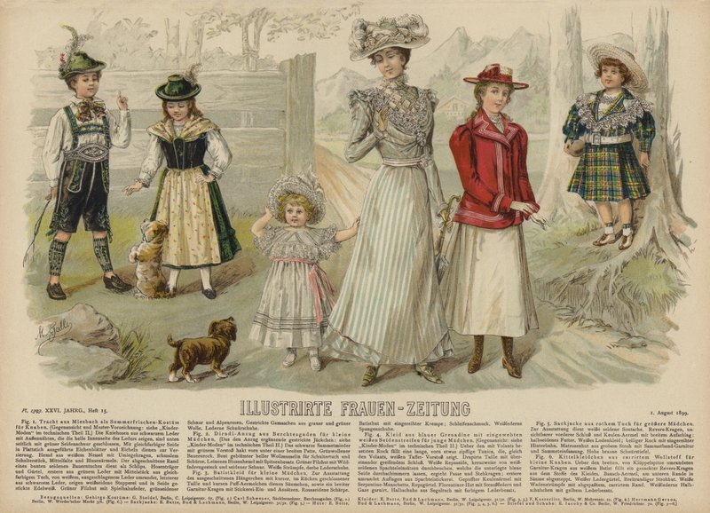 Illustrirte Frauen-Zeitung (रंग लिथो) के लिए चित्रण द्वारा जर्मन स्कूल