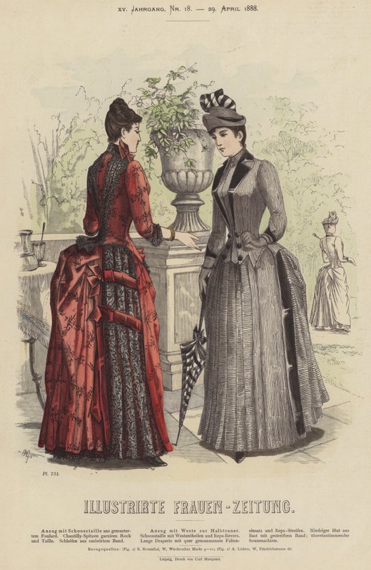 Illustrirte Frauen-Zeitung (रंग लिथो) के लिए चित्रण द्वारा जर्मन स्कूल