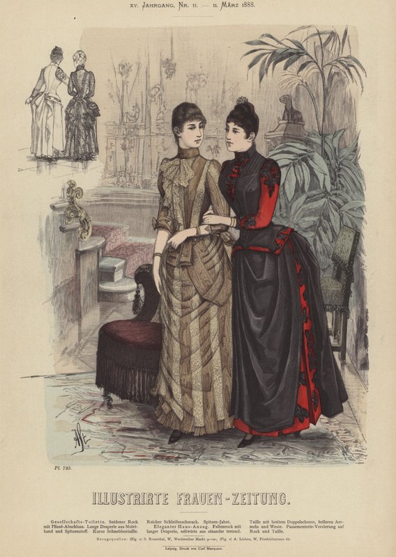 Illustrirte Frauen-Zeitung (रंग लिथो) के लिए चित्रण द्वारा जर्मन स्कूल