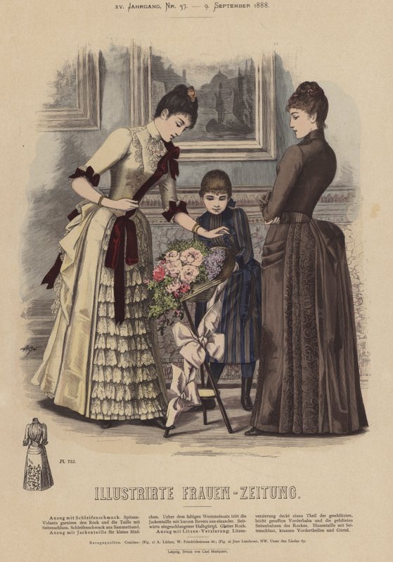 Illustrirte Frauen-Zeitung (रंग लिथो) के लिए चित्रण द्वारा जर्मन स्कूल