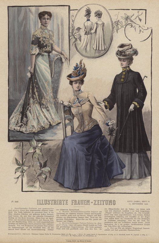Illustrirte Frauen-Zeitung (रंग लिथो) के लिए चित्रण द्वारा जर्मन स्कूल