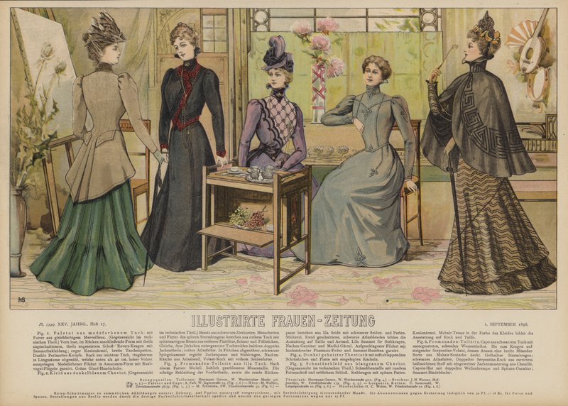 Illustrirte Frauen-Zeitung (रंग लिथो) के लिए चित्रण द्वारा जर्मन स्कूल