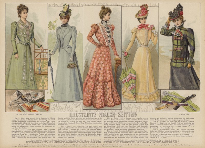 Illustrirte Frauen-Zeitung (रंग लिथो) के लिए चित्रण द्वारा जर्मन स्कूल