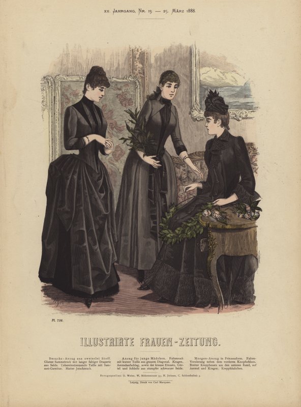 Illustrirte Frauen-Zeitung (रंग लिथो) के लिए चित्रण द्वारा जर्मन स्कूल